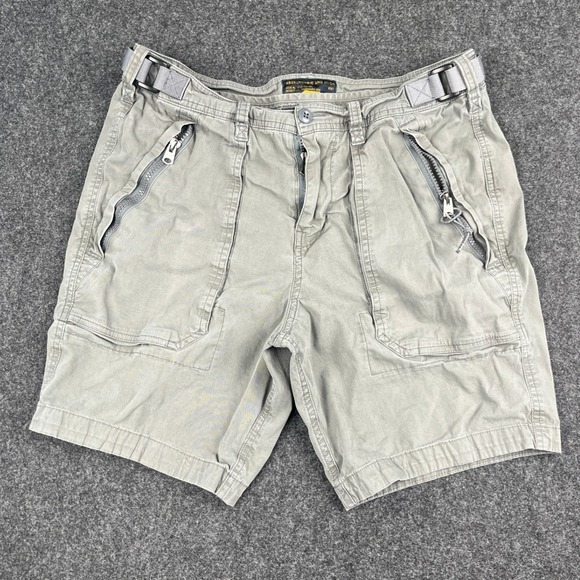 Abercrombie & Fitch Other - Y2K Abercrombie & Fitch Cargo Shorts Mens 30 Gray Green Utility Zip Pocket